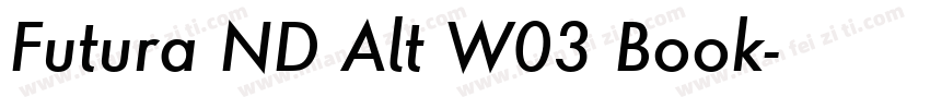 Futura ND Alt W03 Book字体转换